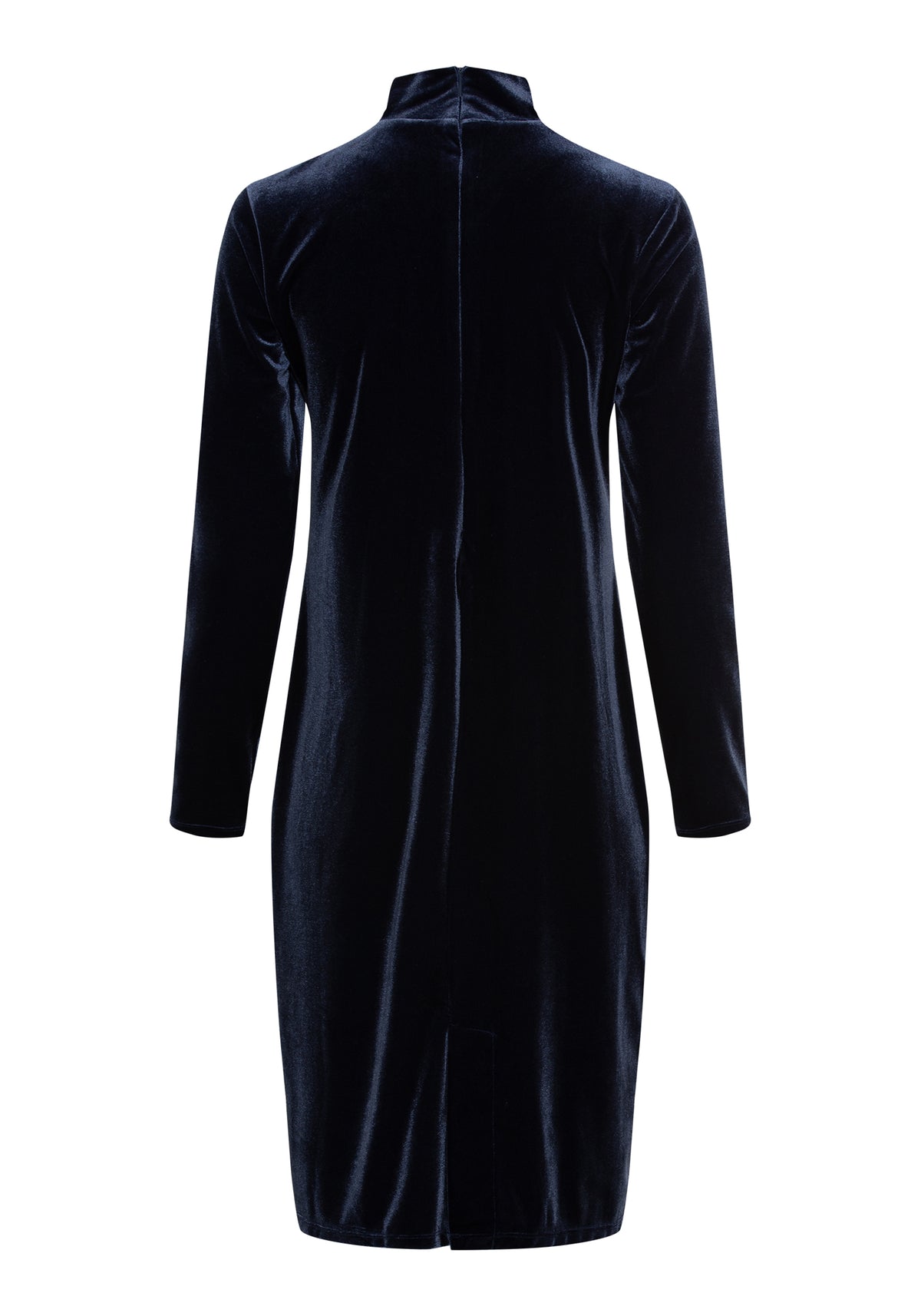 Long Sleeve Velvet Dress with Cutout Neckline
