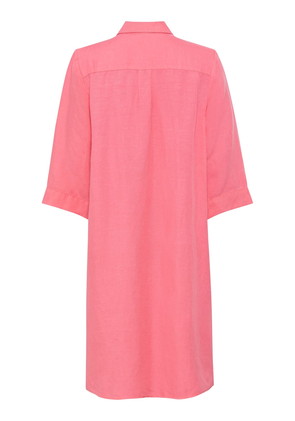 3/4 Sleeve Linen Blend Shirt Dress containing TENCEL™ Lyocell