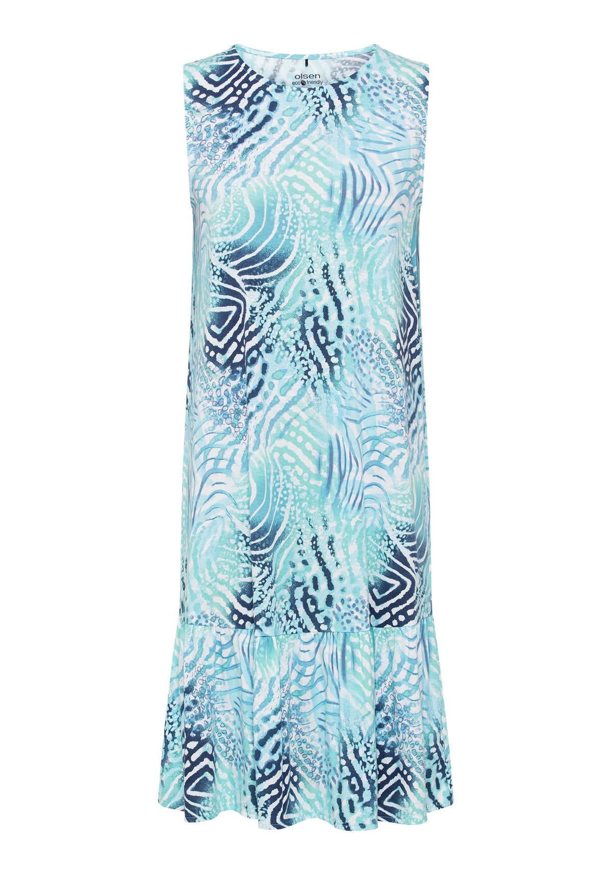 Sleeveless Water Print Dress containing TENCEL™ Modal