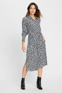 Leopard Print Shirt Dress