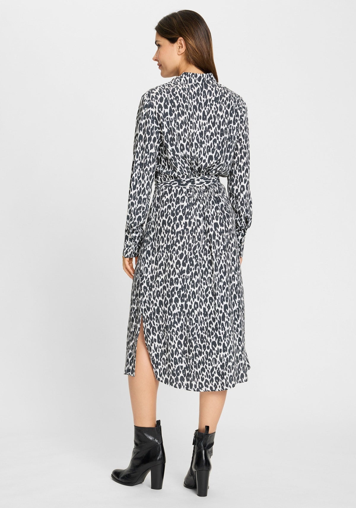 Leopard Print Shirt Dress