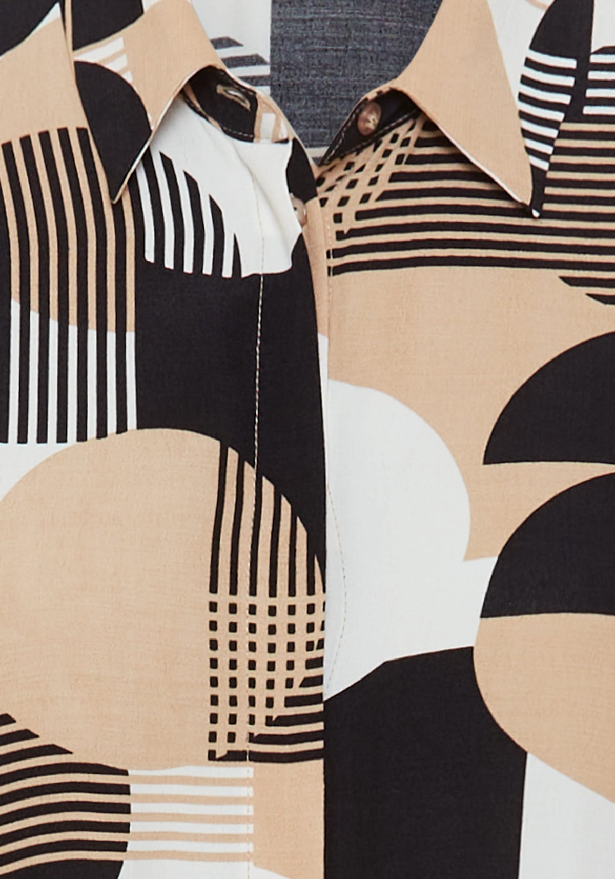 Geo Mixed Shirt Dress