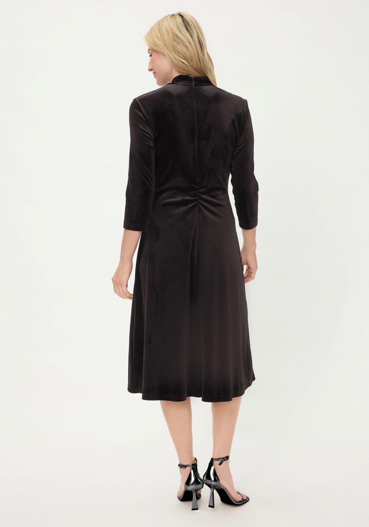 Faux Wrap Velvet Dress