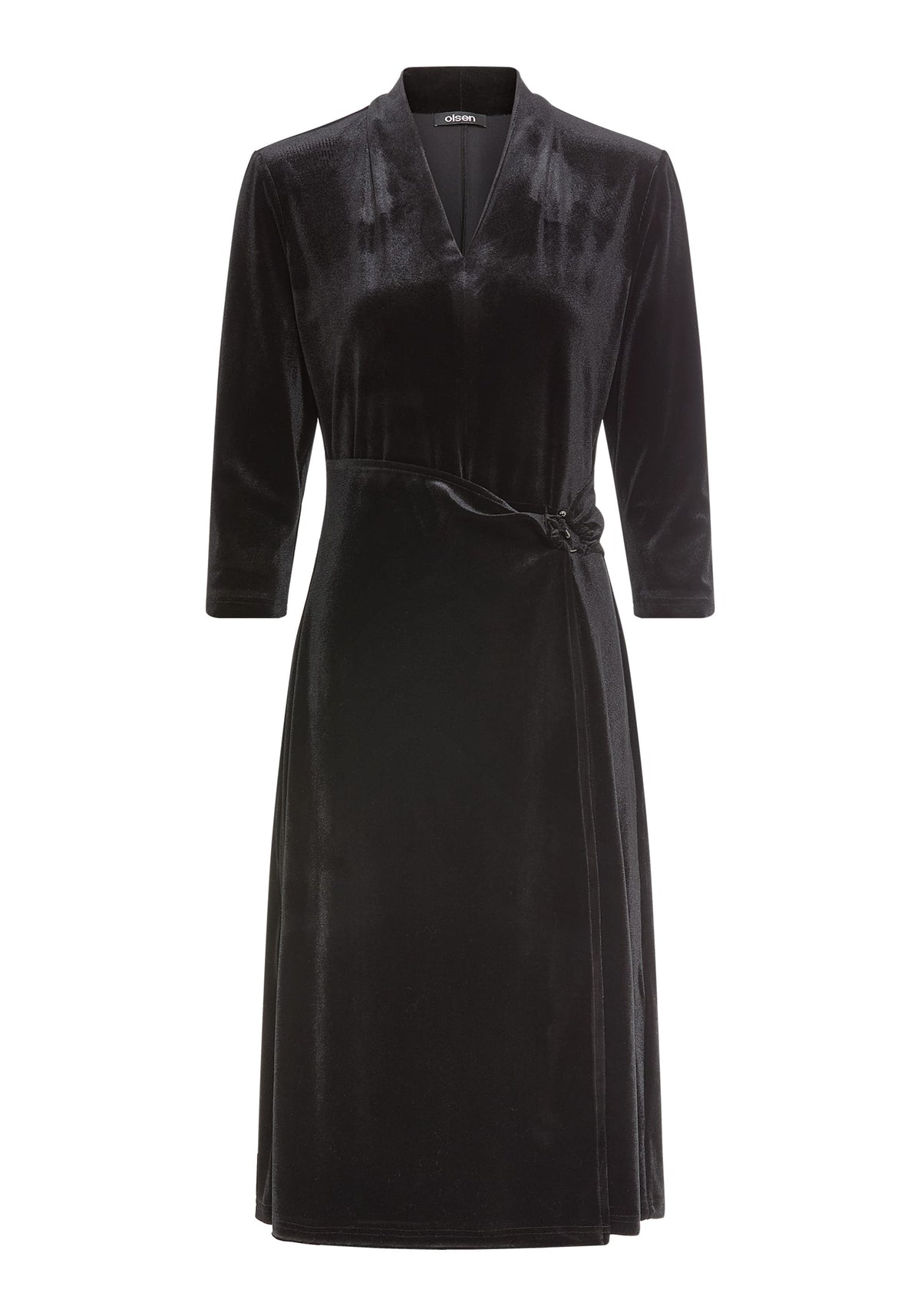 Faux Wrap Velvet Dress