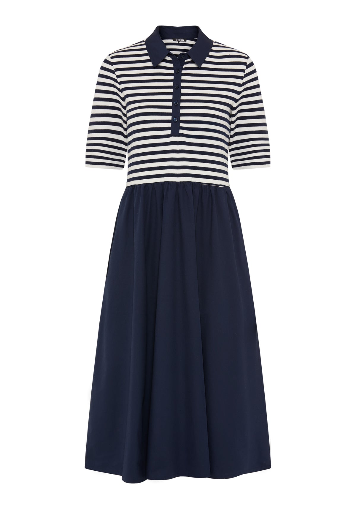 Robe polo en matières mixtes