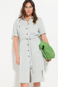 Robe chemise en seersucker