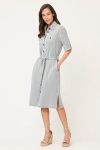 Robe chemise en seersucker