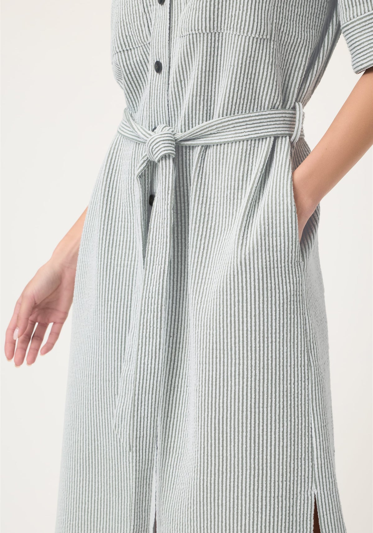 Seersucker Shirt Dress