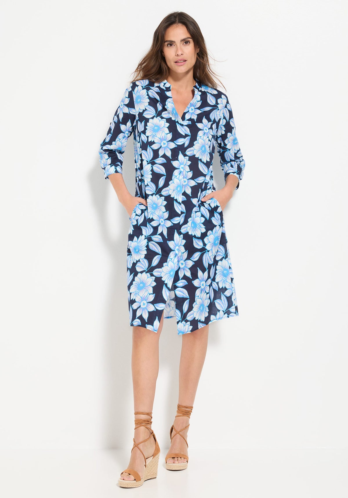 Floral Tunic Shirt Dress