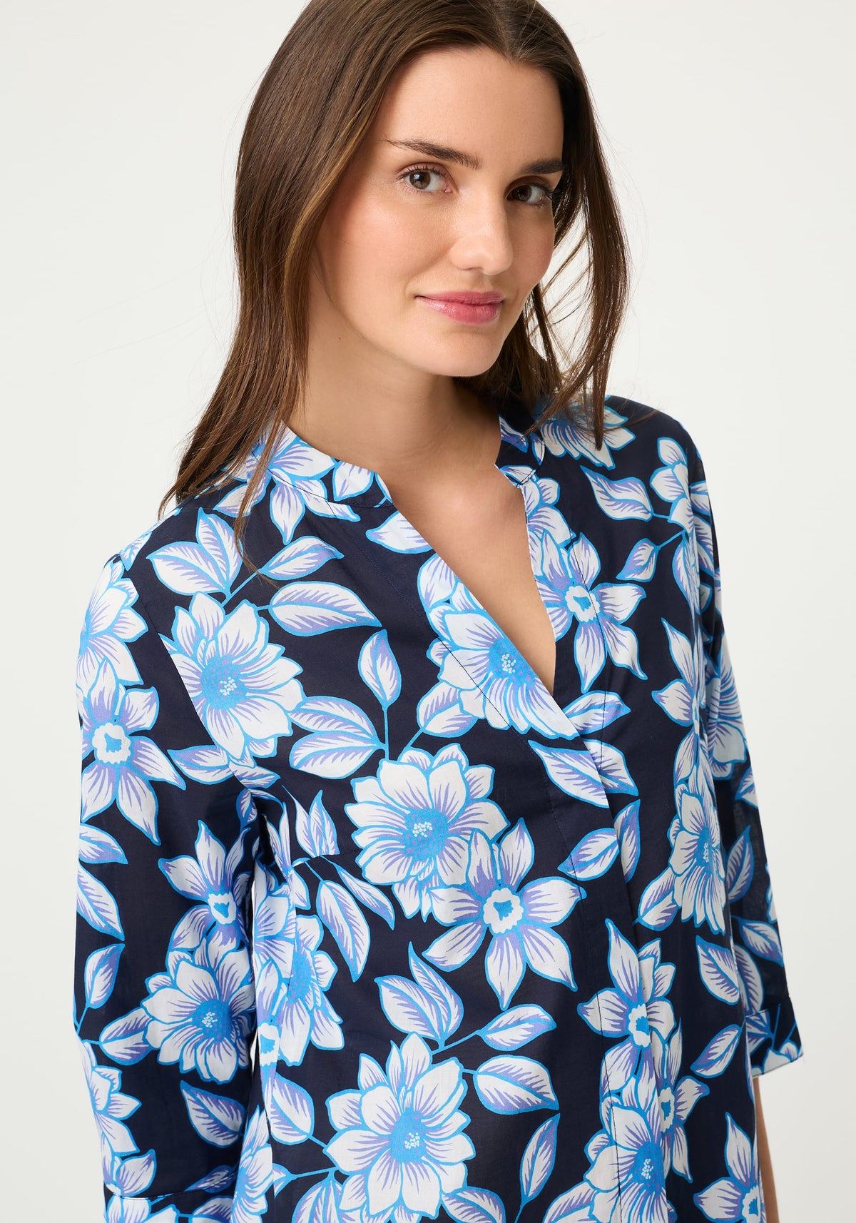 Floral Tunic Shirt Dress