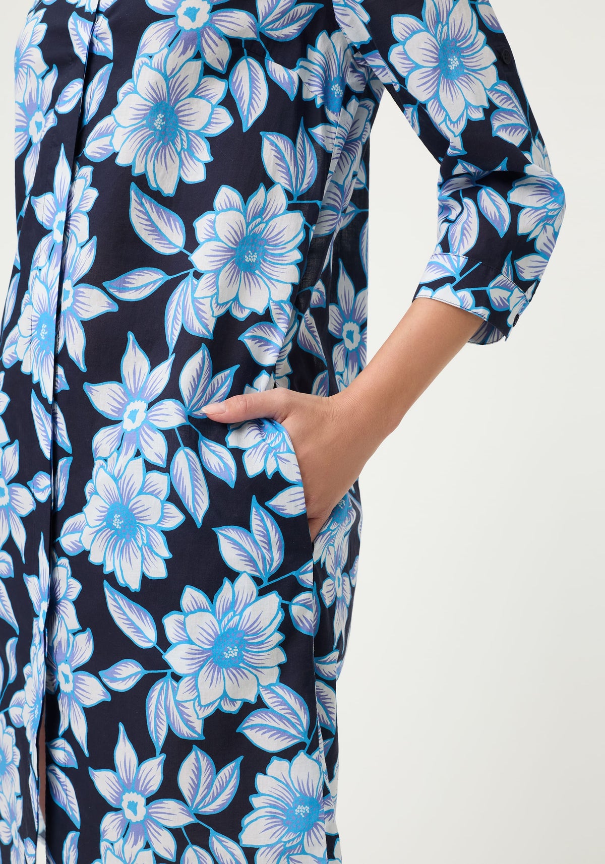 Floral Tunic Shirt Dress