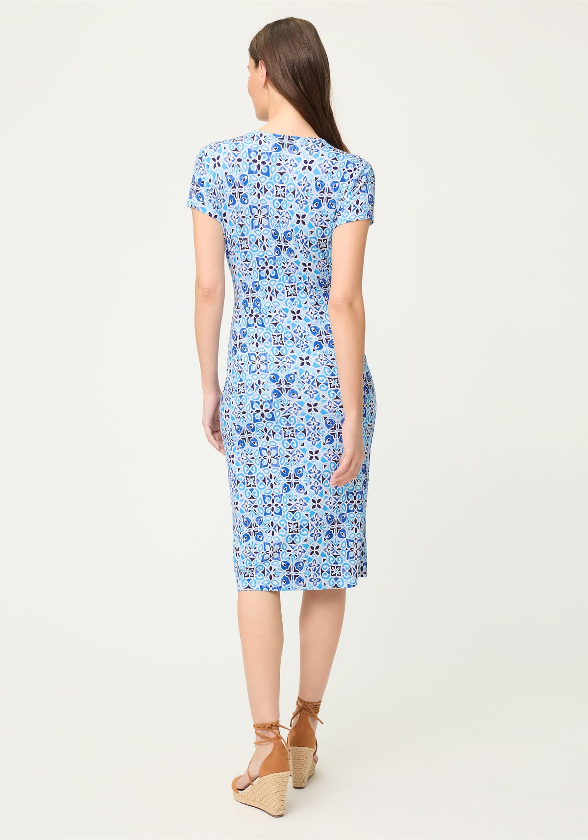 Ornamental Faux Wrap Dress