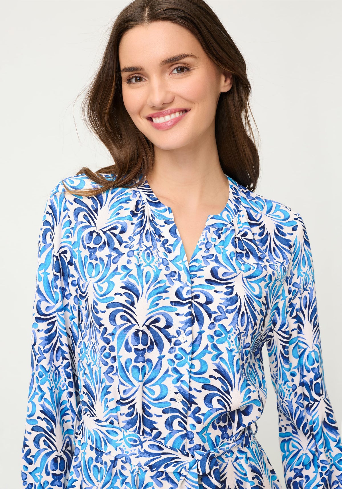 Ornamental Tunic Shirt Dress
