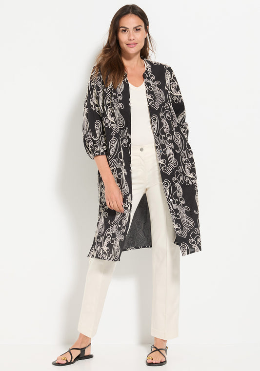 Robe à manches 3/4 brodée