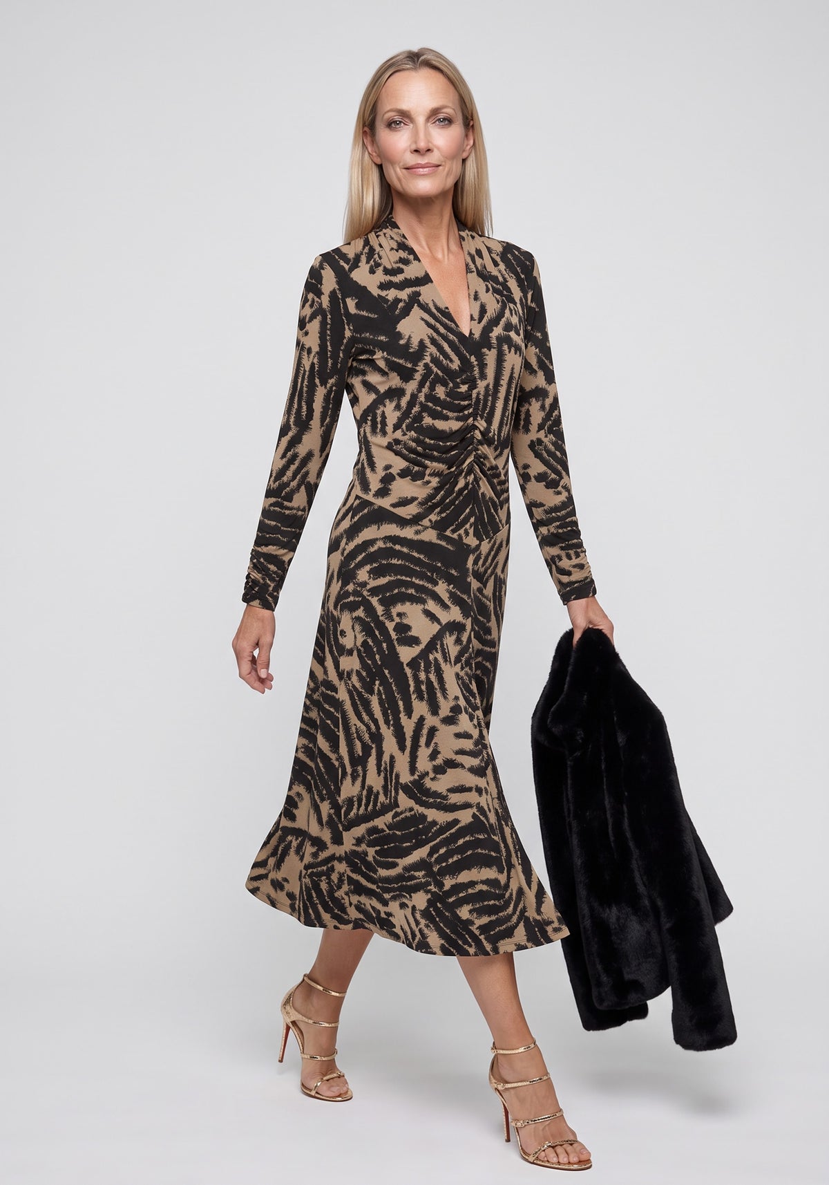 Printed Soft A-Line Dress