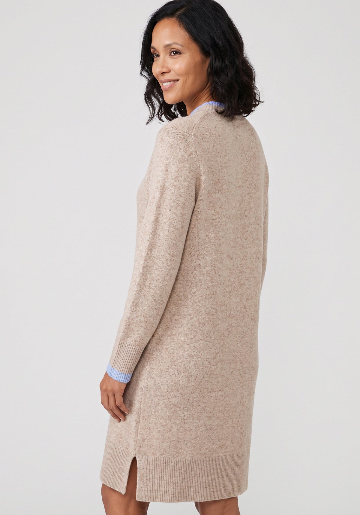 Melange Knit Sweater Dress