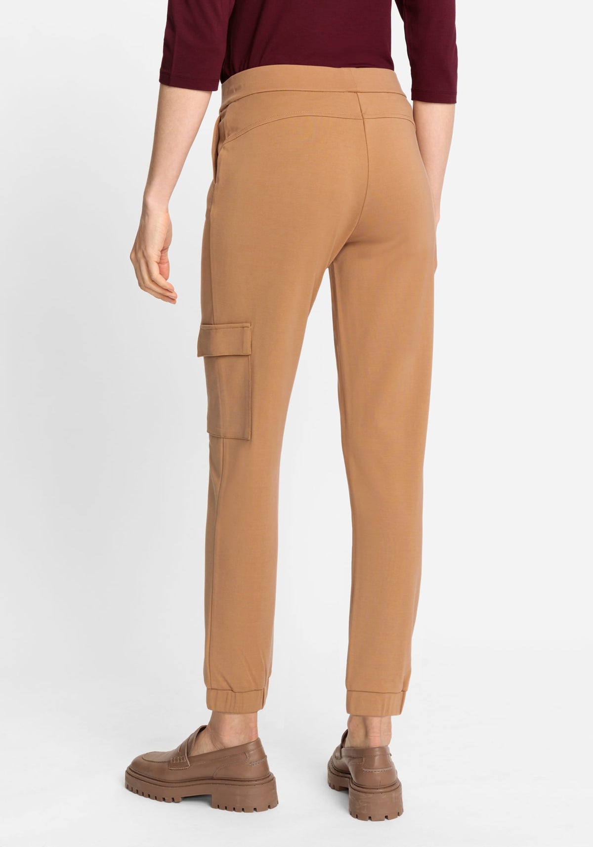 Lisa Fit Straight Leg Pull-On Cargo Jersey Pant