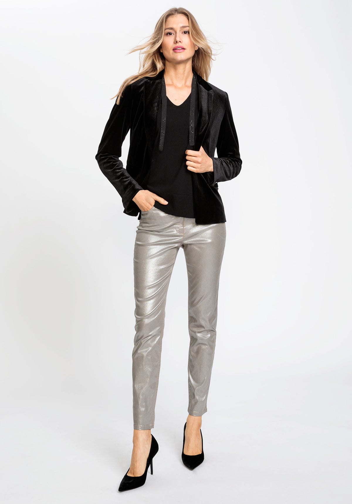 Mona Fit Slim Leg Shimmer Jean contenant du TENCEL™ Lyocell