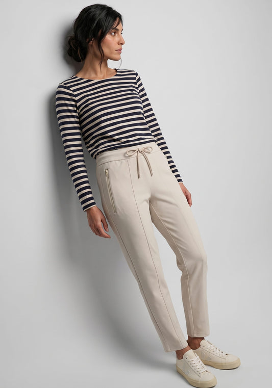 Pantalon en maille côtelée extensible