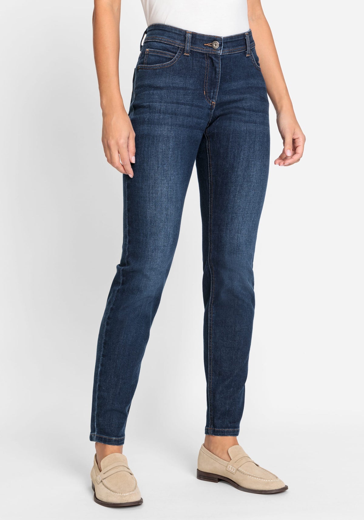 Dana Fit Slim Leg 5-Pocket Power Stretch Jean containing REPREVE®