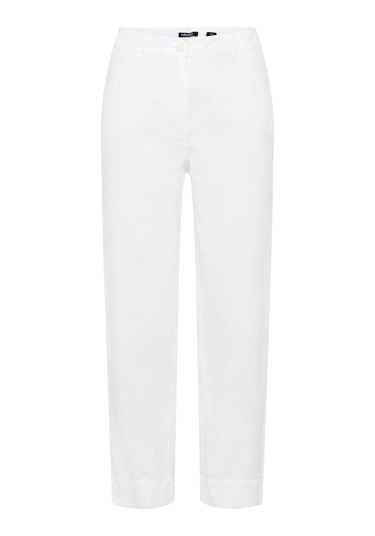 Lisa Fit Straight Cropped Cotton Linen Pant