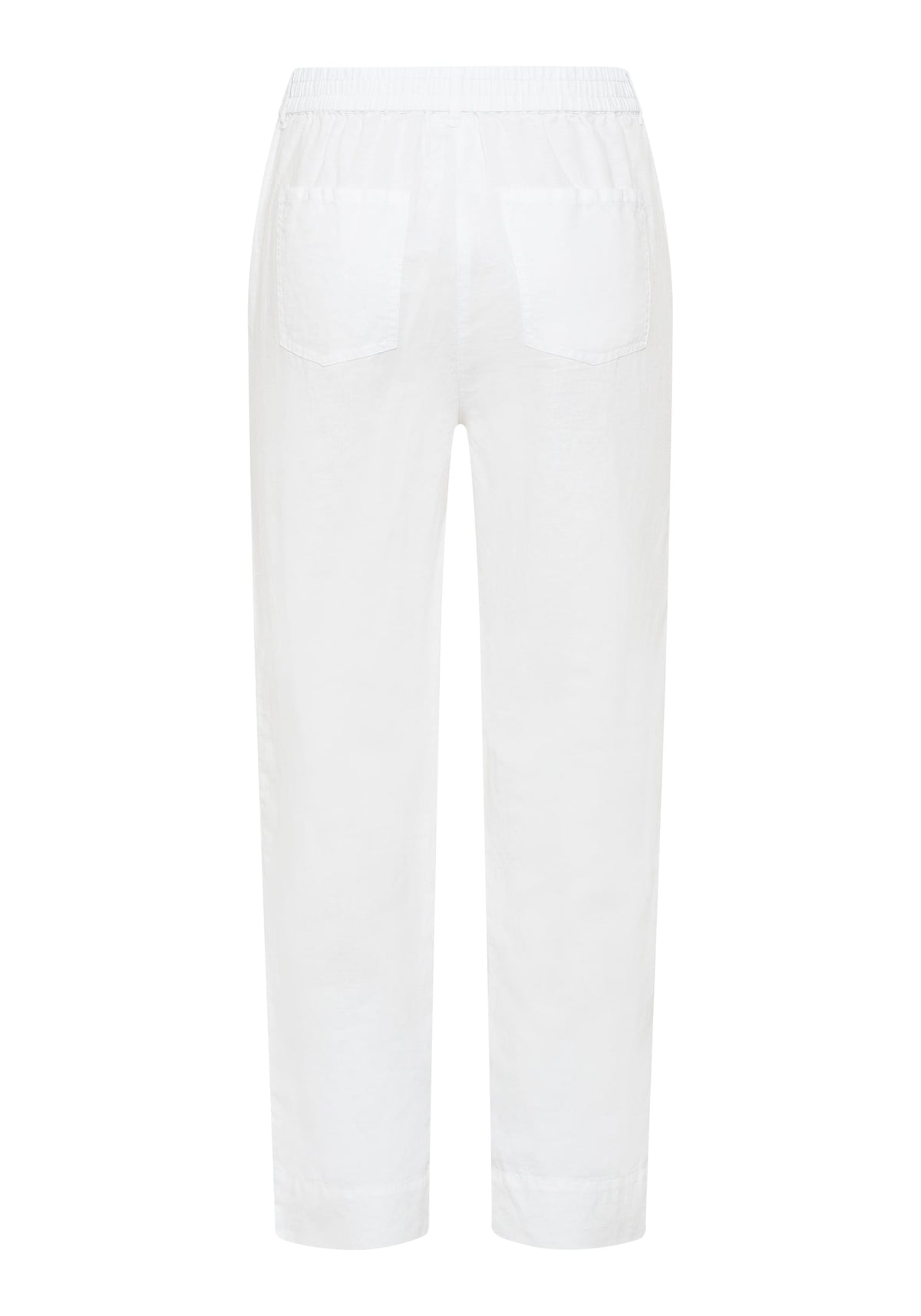 Lisa Fit Straight Cropped Cotton Linen Pant
