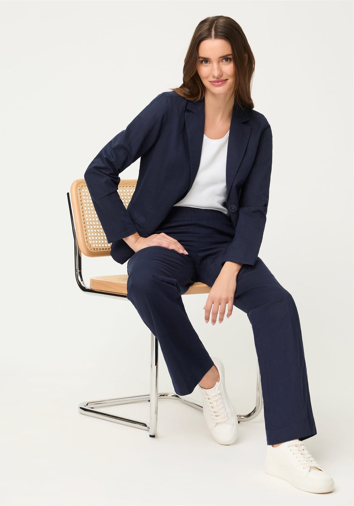 Linen-Cotton Pull-On Pant