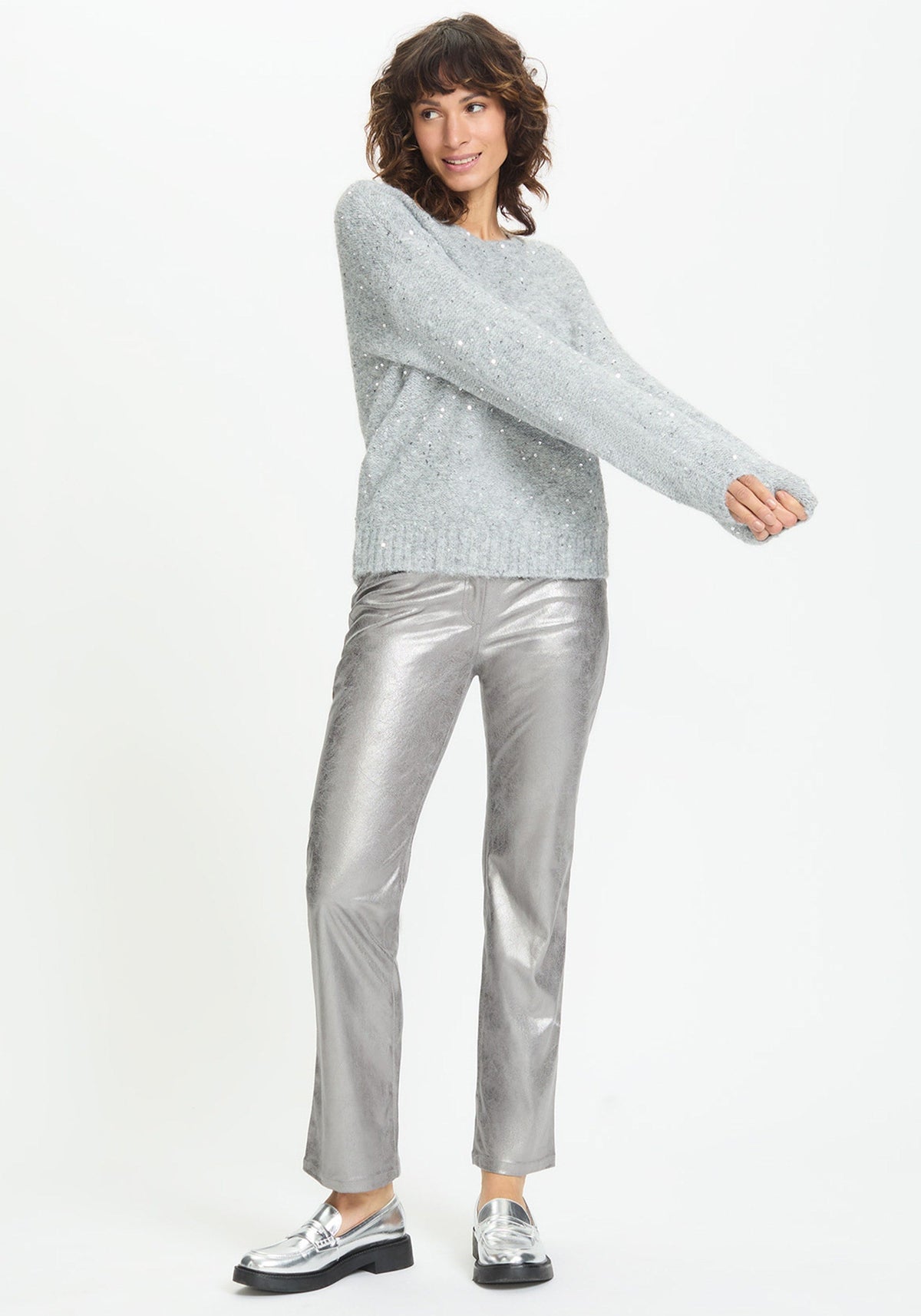 Metallic Soft Leather Look Pant