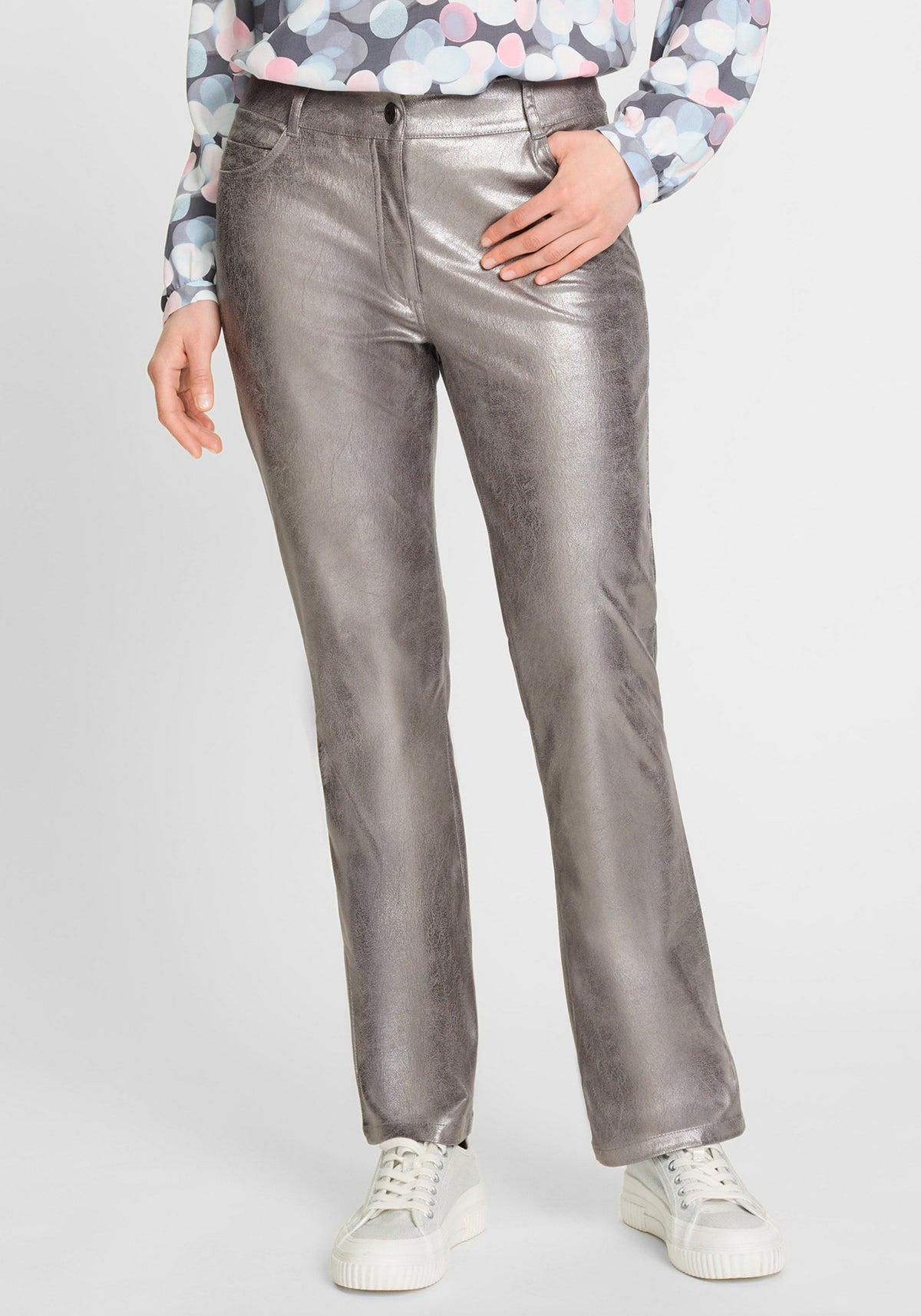 Metallic Soft Leather Look Pant