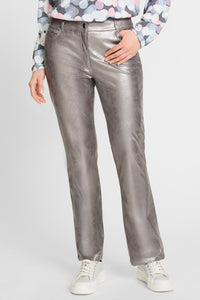 V-Neck Sweater with Silver Foil Embellishment