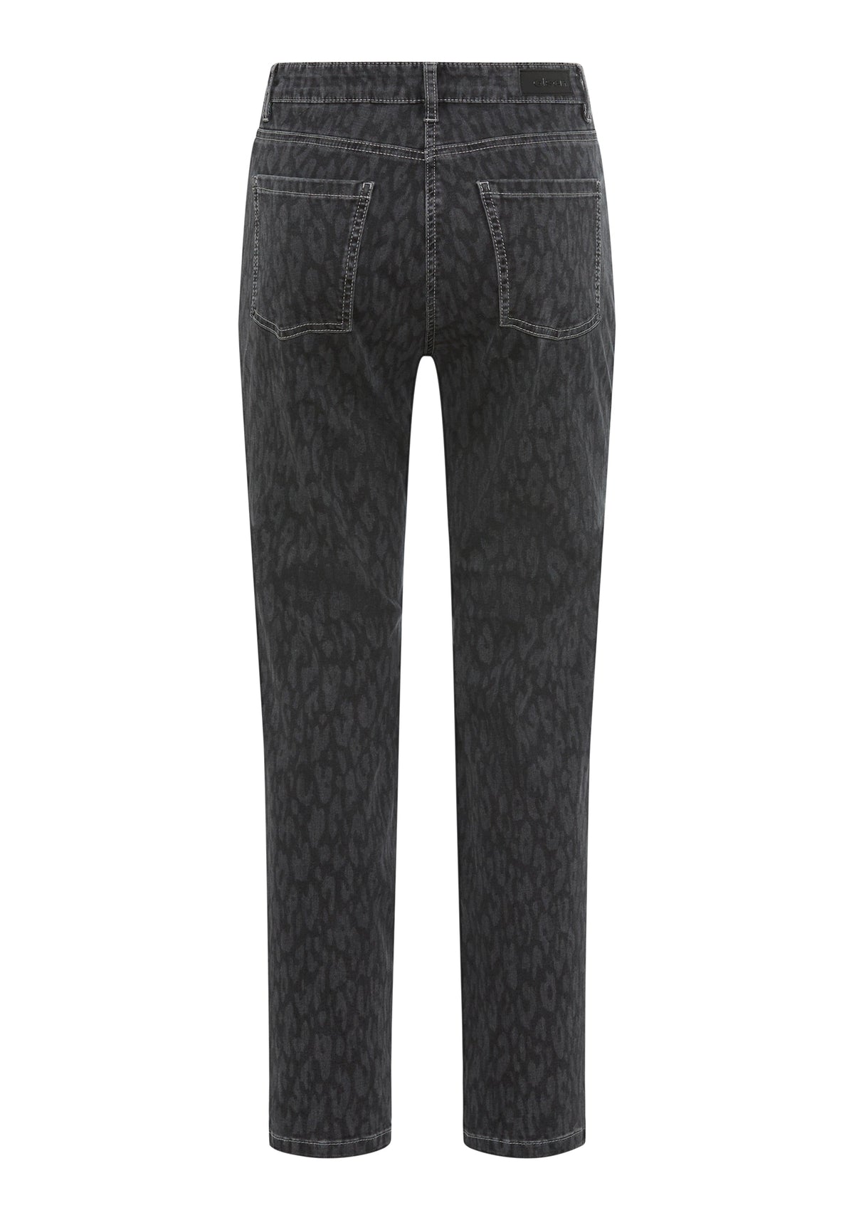 Mona Fit Slim Leg Leopard Print Pant