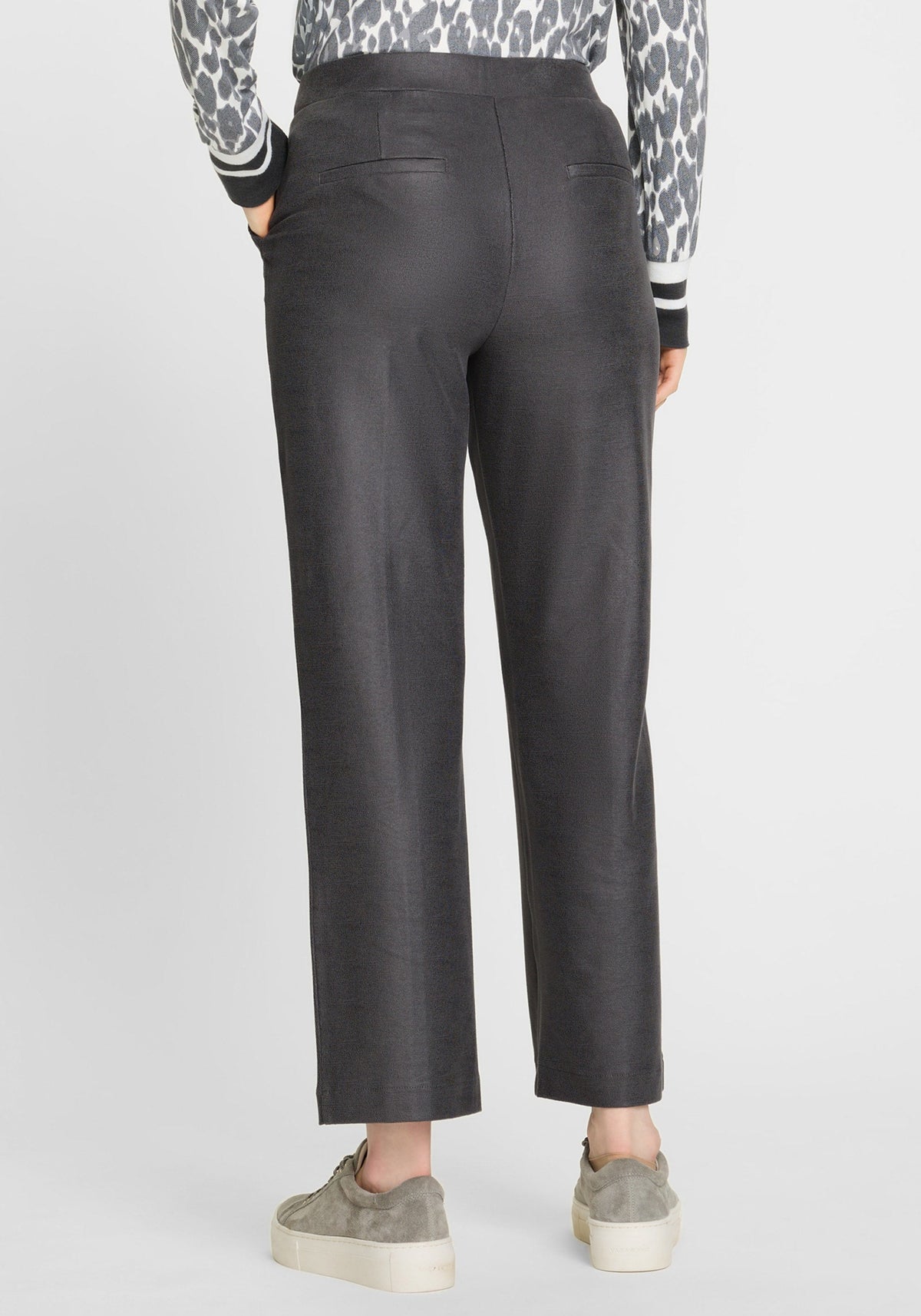 Mona Fit Straight Leg Coated Pull-On Pant