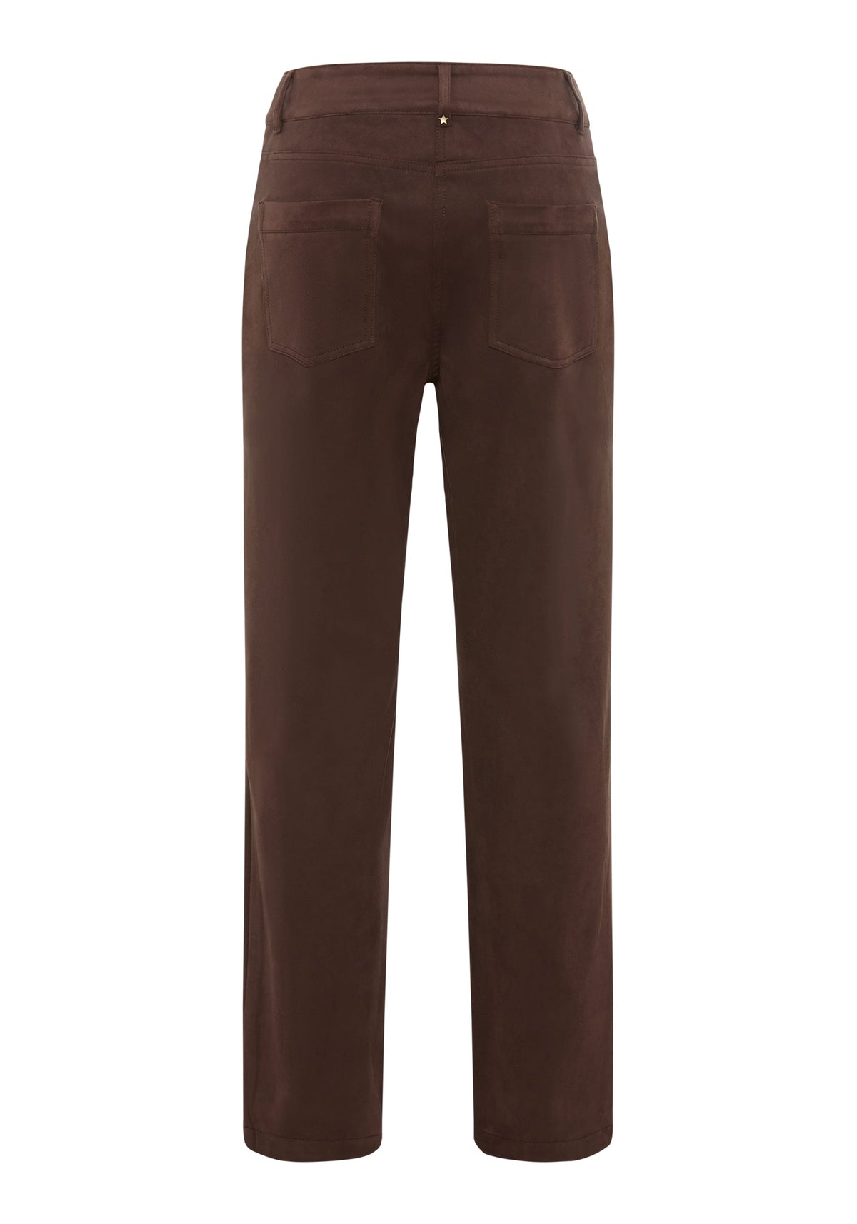 Mona Fit Straight Leg Faux Suede Trousers