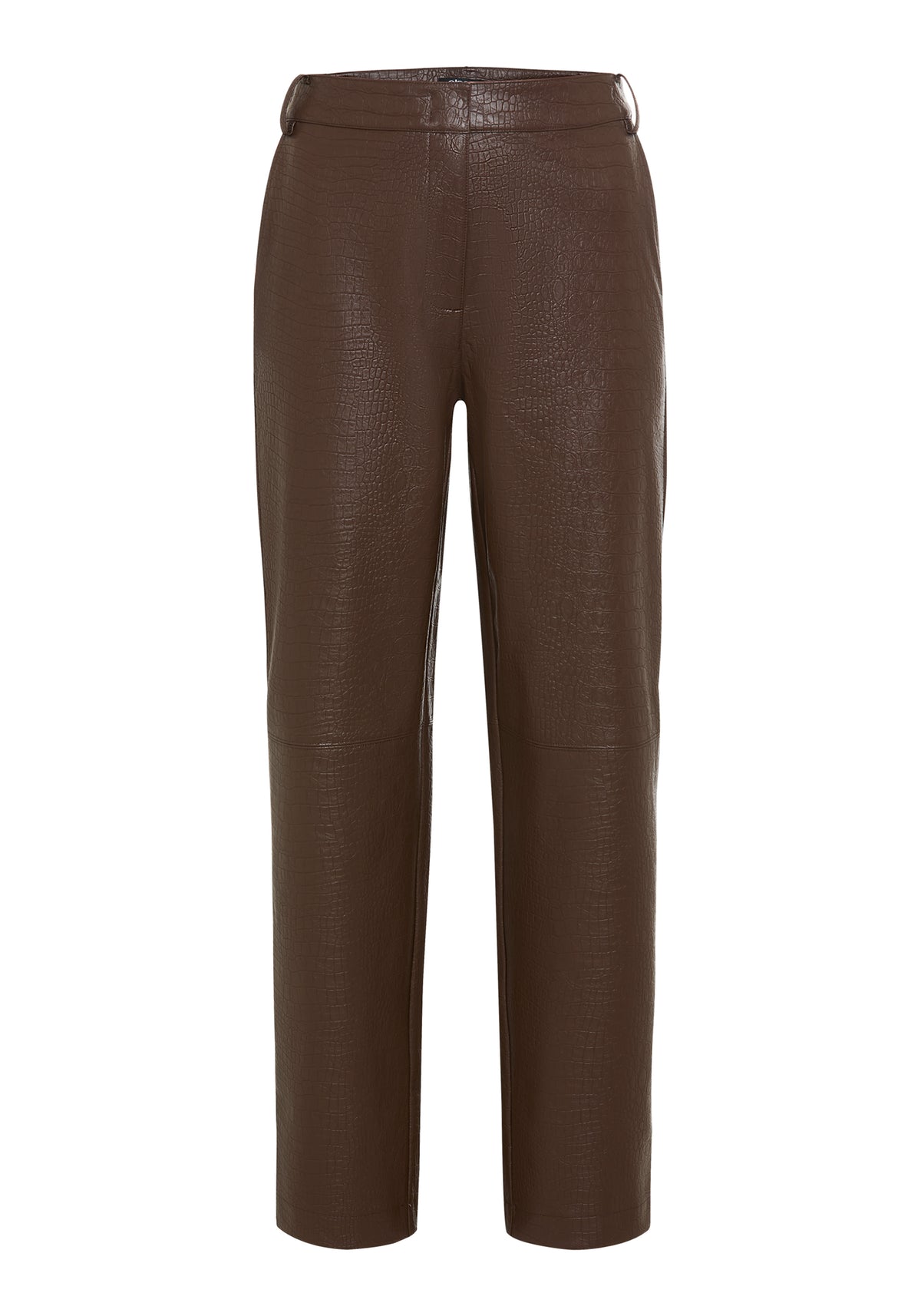 Mona Fit Straight Leg Faux Croc Cropped Pant