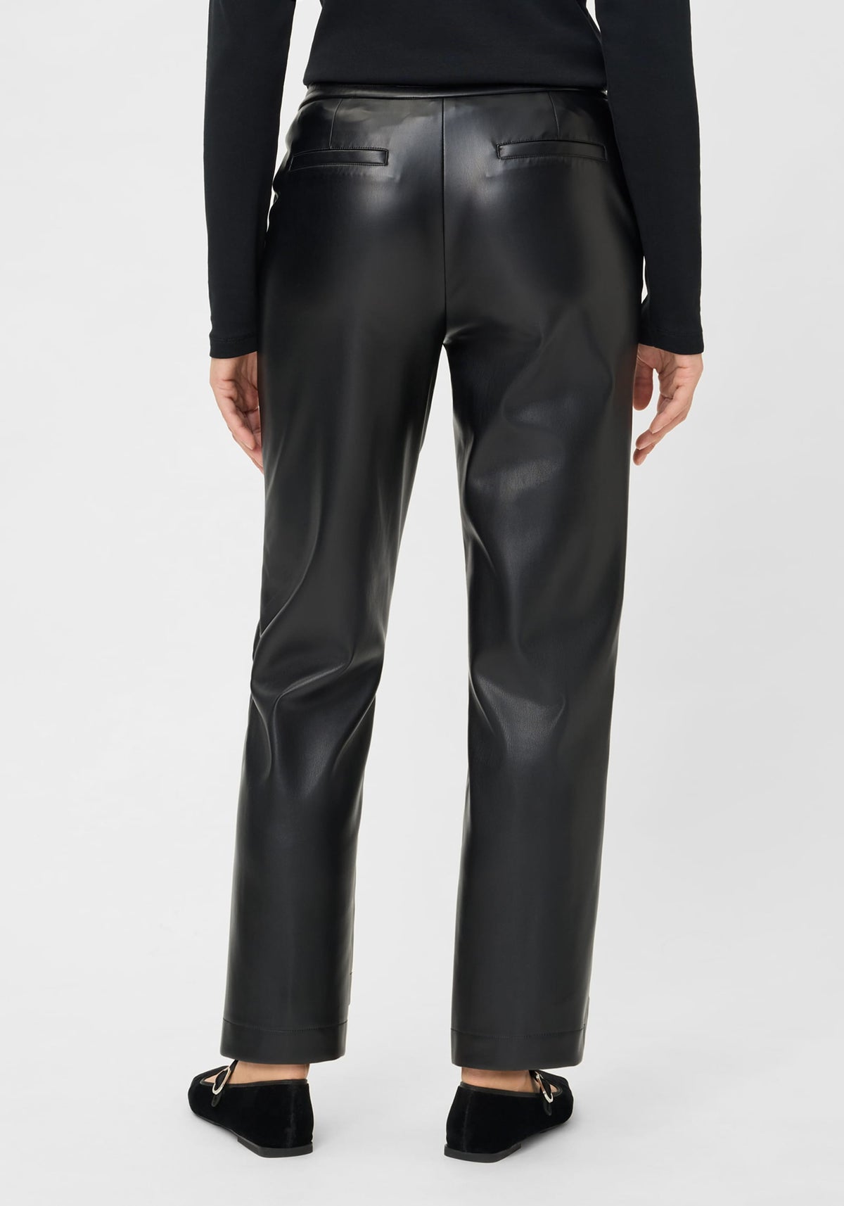 Pantalon droit en simili-cuir Mona Fit