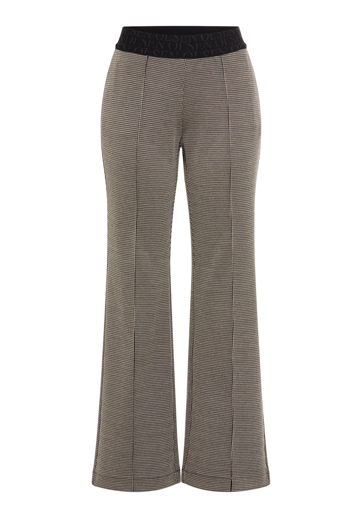 Mona Fit Bootcut Pull-On Check Pant