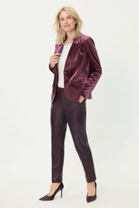 Pantalon droit Lisa Fit en similicuir