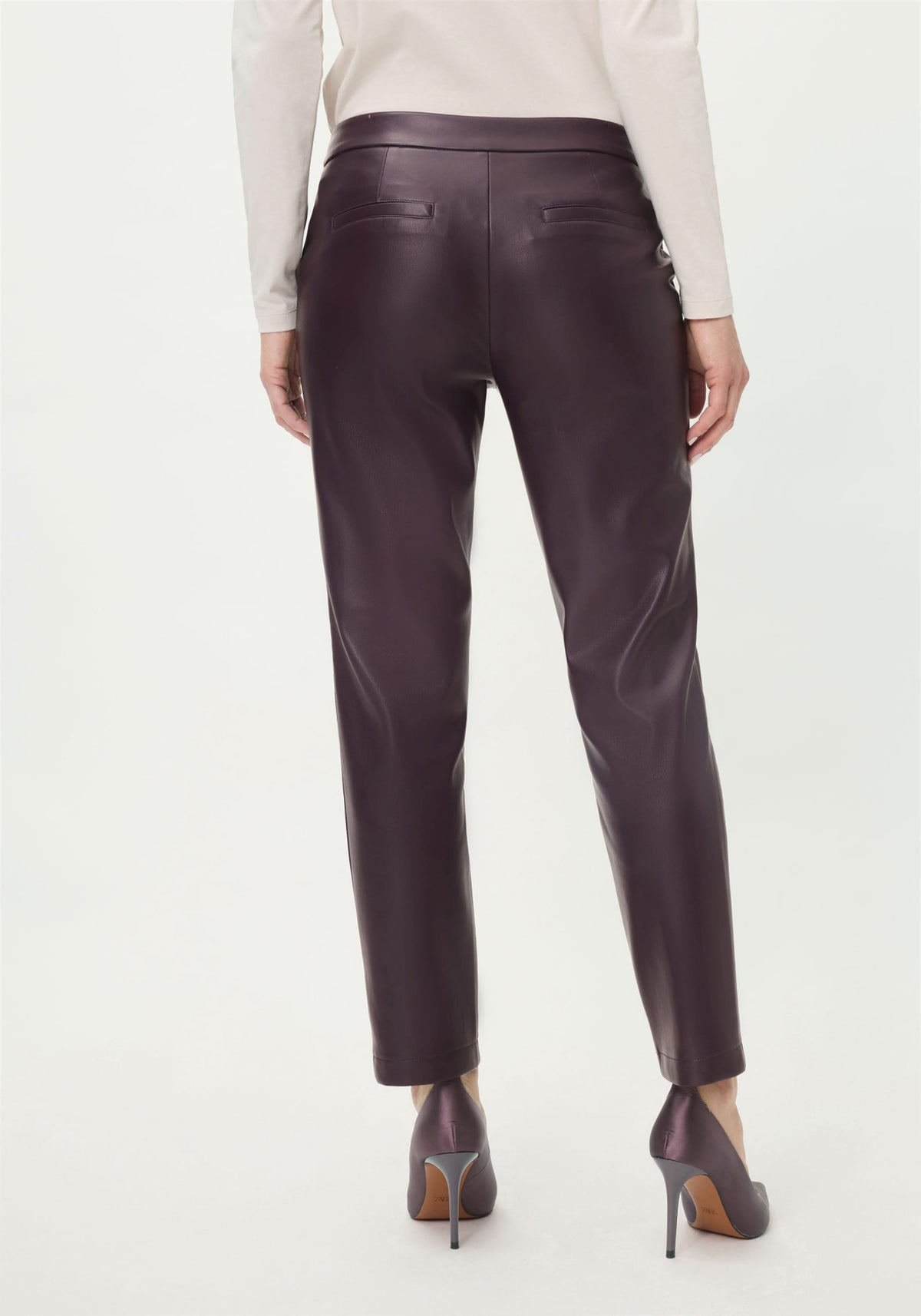 Pantalon droit Lisa Fit en similicuir