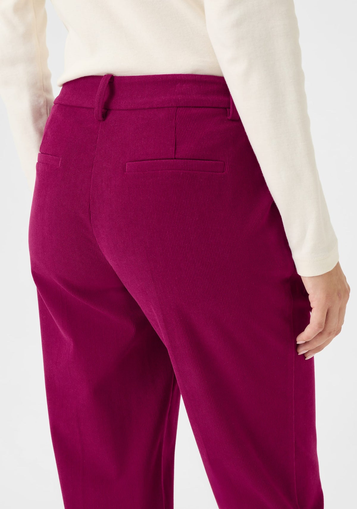 Lisa Fit Straight Leg Cropped Cord Trouser