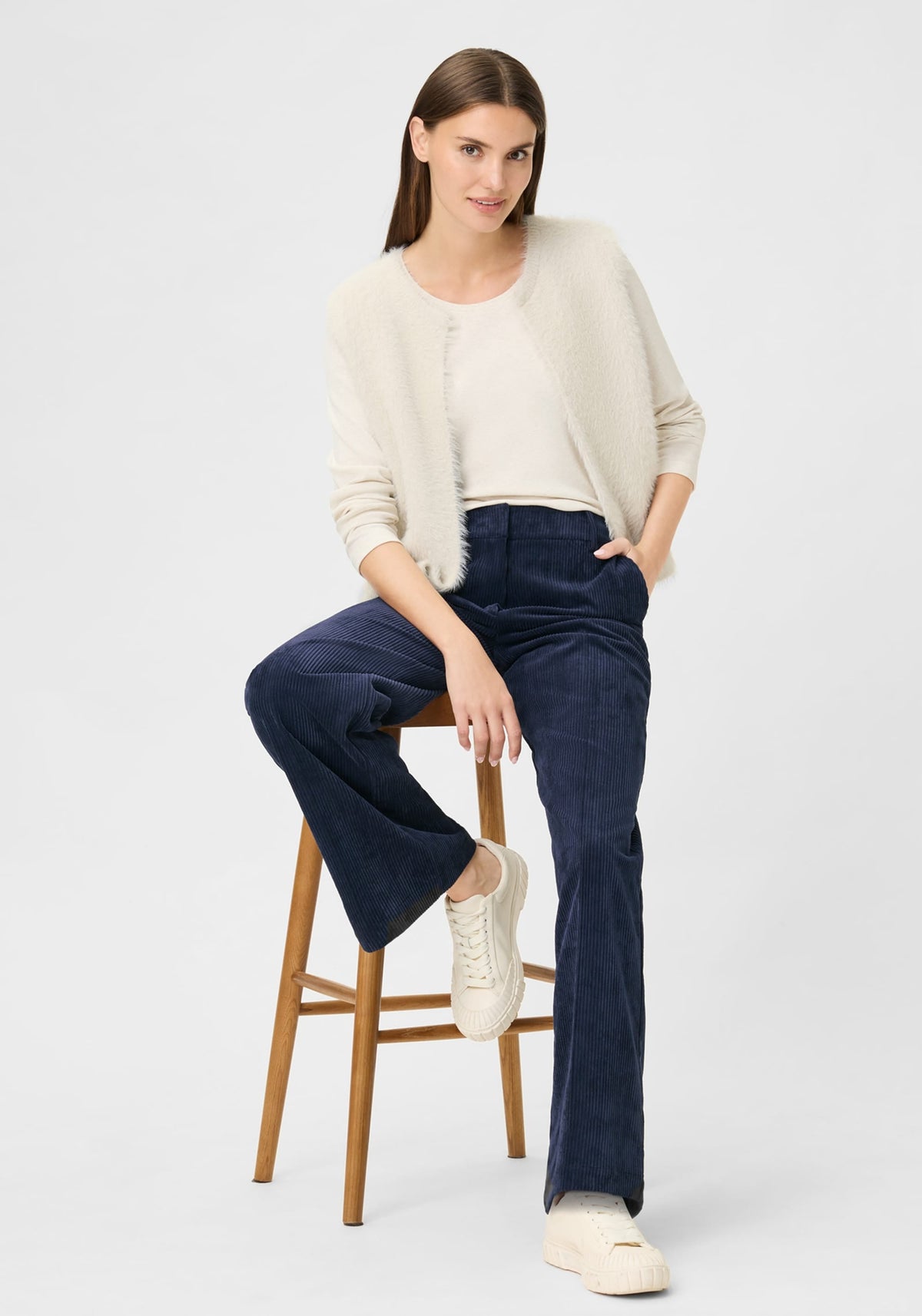 Anna Fit Wide Leg Cord Trouser