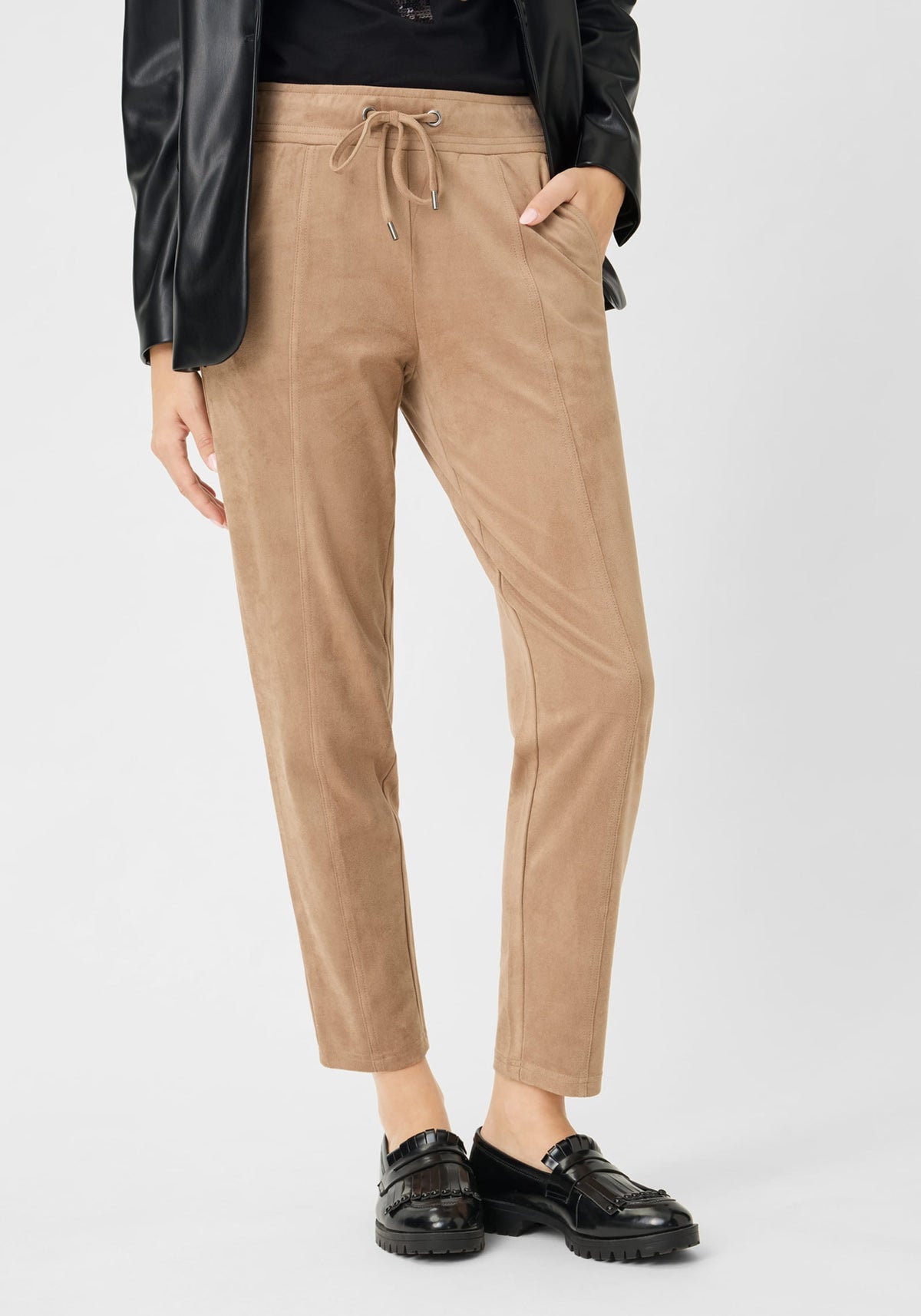 Lisa Fit Straight Leg Faux Suede Pant