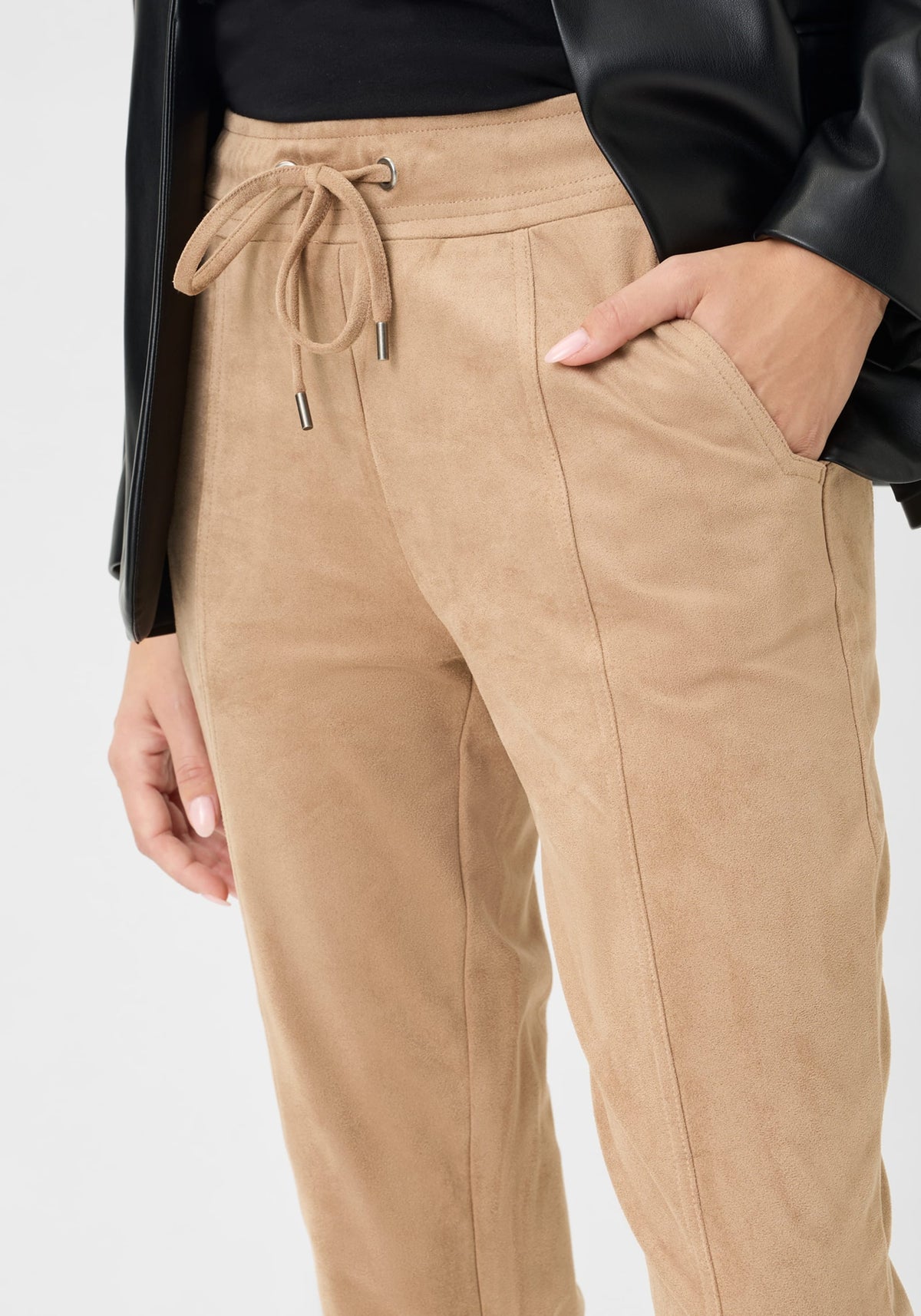 Lisa Fit Straight Leg Faux Suede Pant
