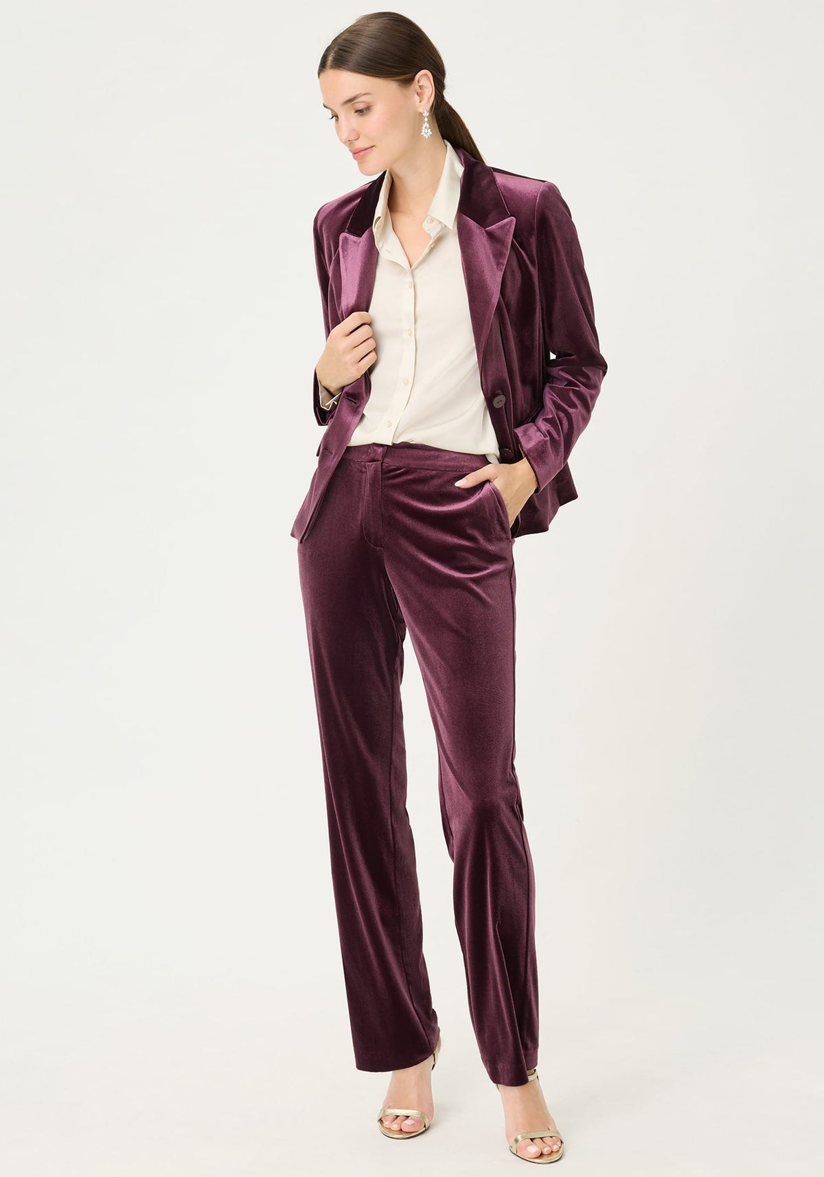 Mona Fit Velvet Trouser