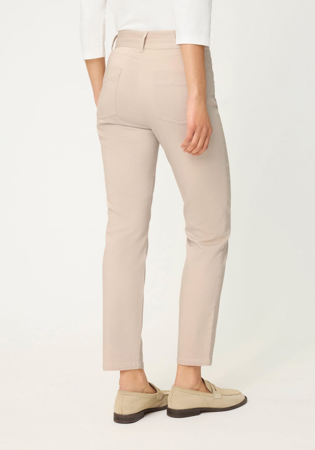 Stretch Cotton Cropped Pant