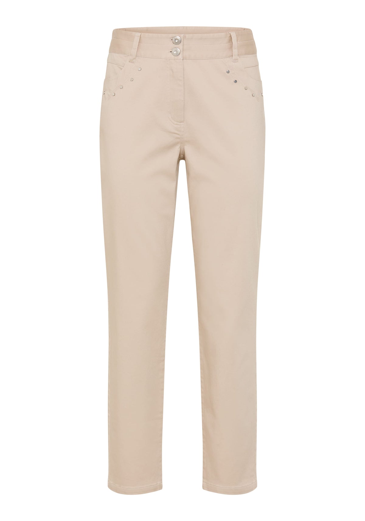 Stretch Cotton Cropped Pant