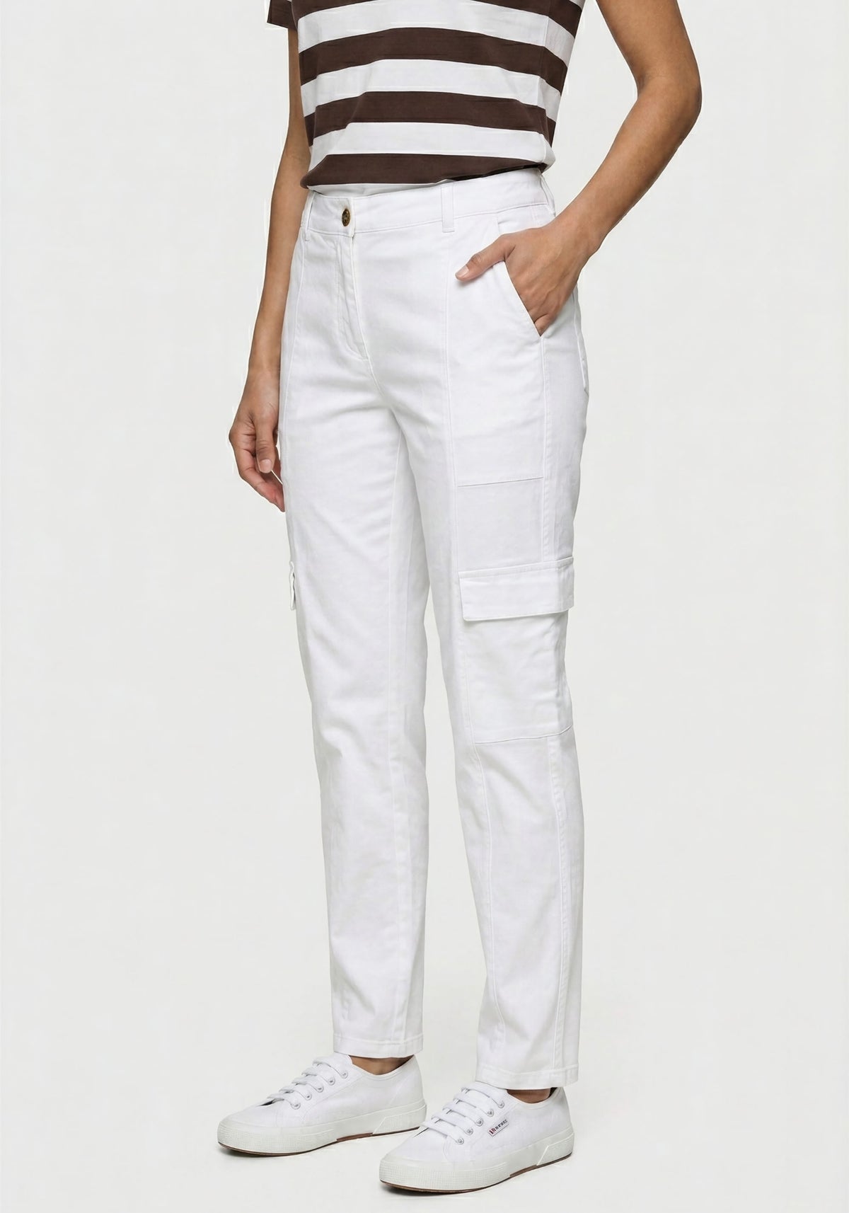 Pantalon cargo à cordon