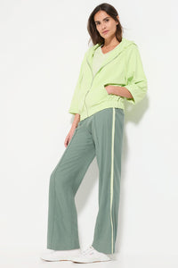 Pantalon à cordon de serrage et bandes latérales