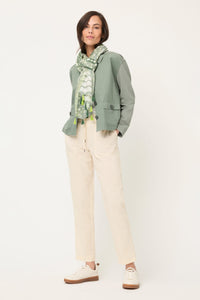 Pantalon court en mélange de lin