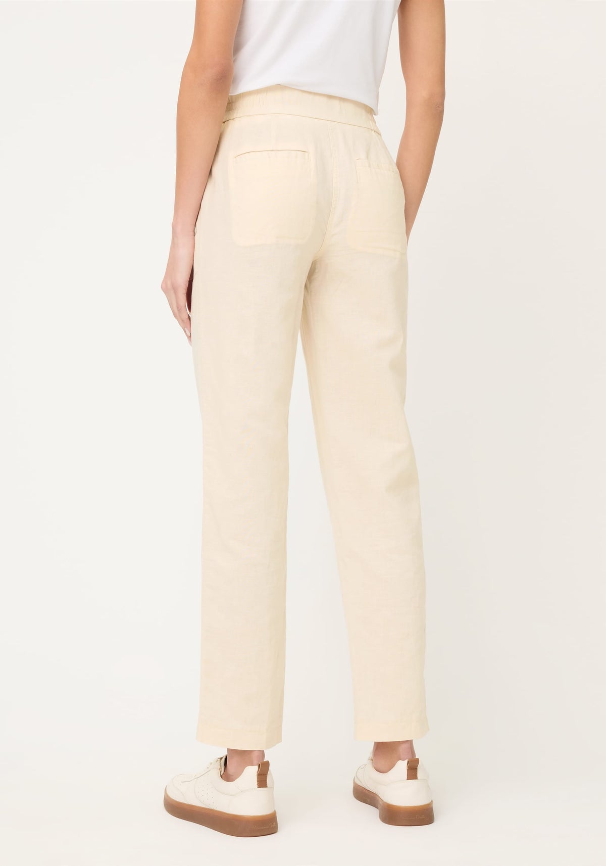 Linen Blend Cropped Pant