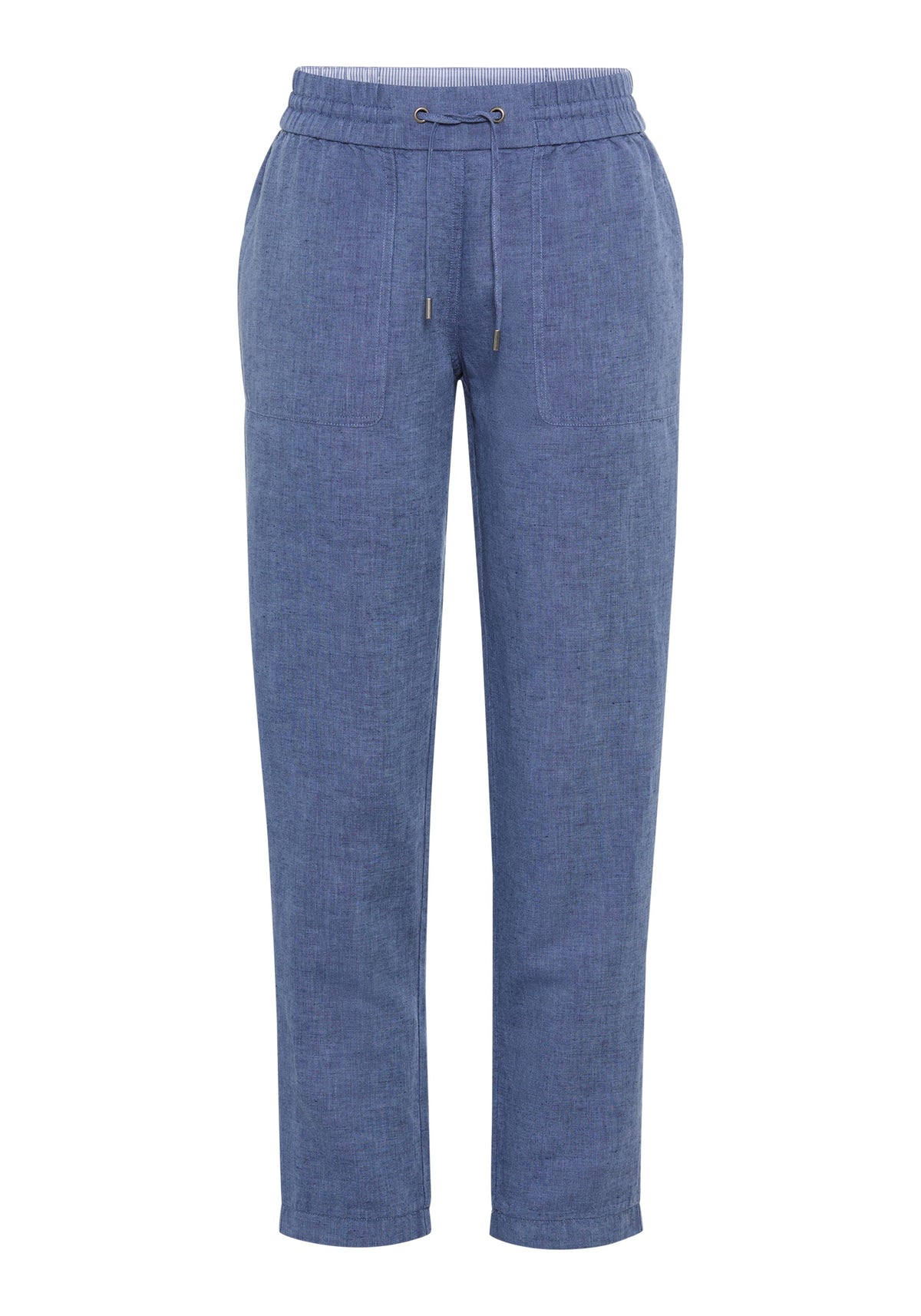 Pantalon court en mélange coton-lin
